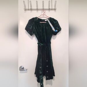 New Sandro Stuarty Velvet A Line Mini Dress